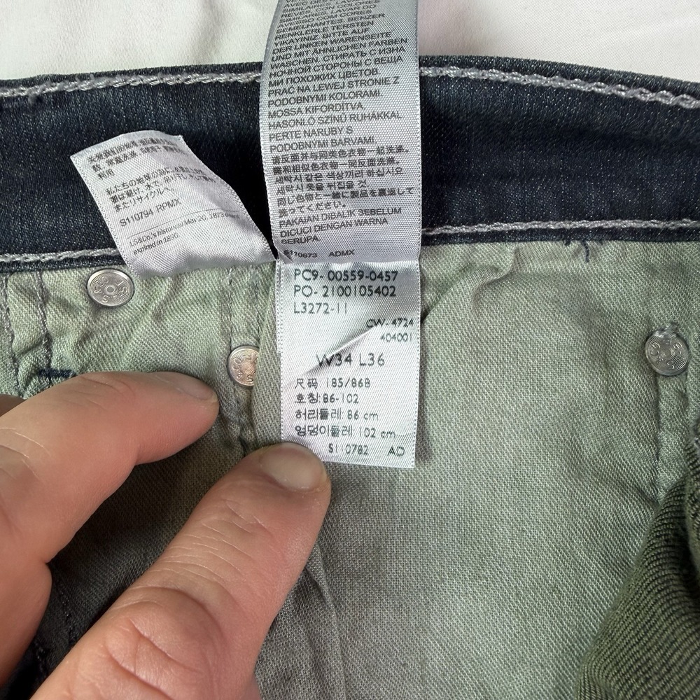 Levis 559 Relaxed Straight Jeans Mens 34x36 Dark Wash Blue Denim Pants 6042 - Picture 10 of 10